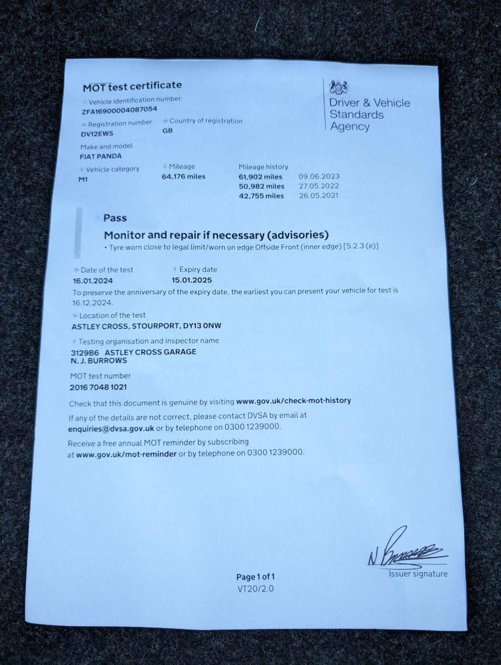 FIAT PANDA 1.2 Active 5dr 2012