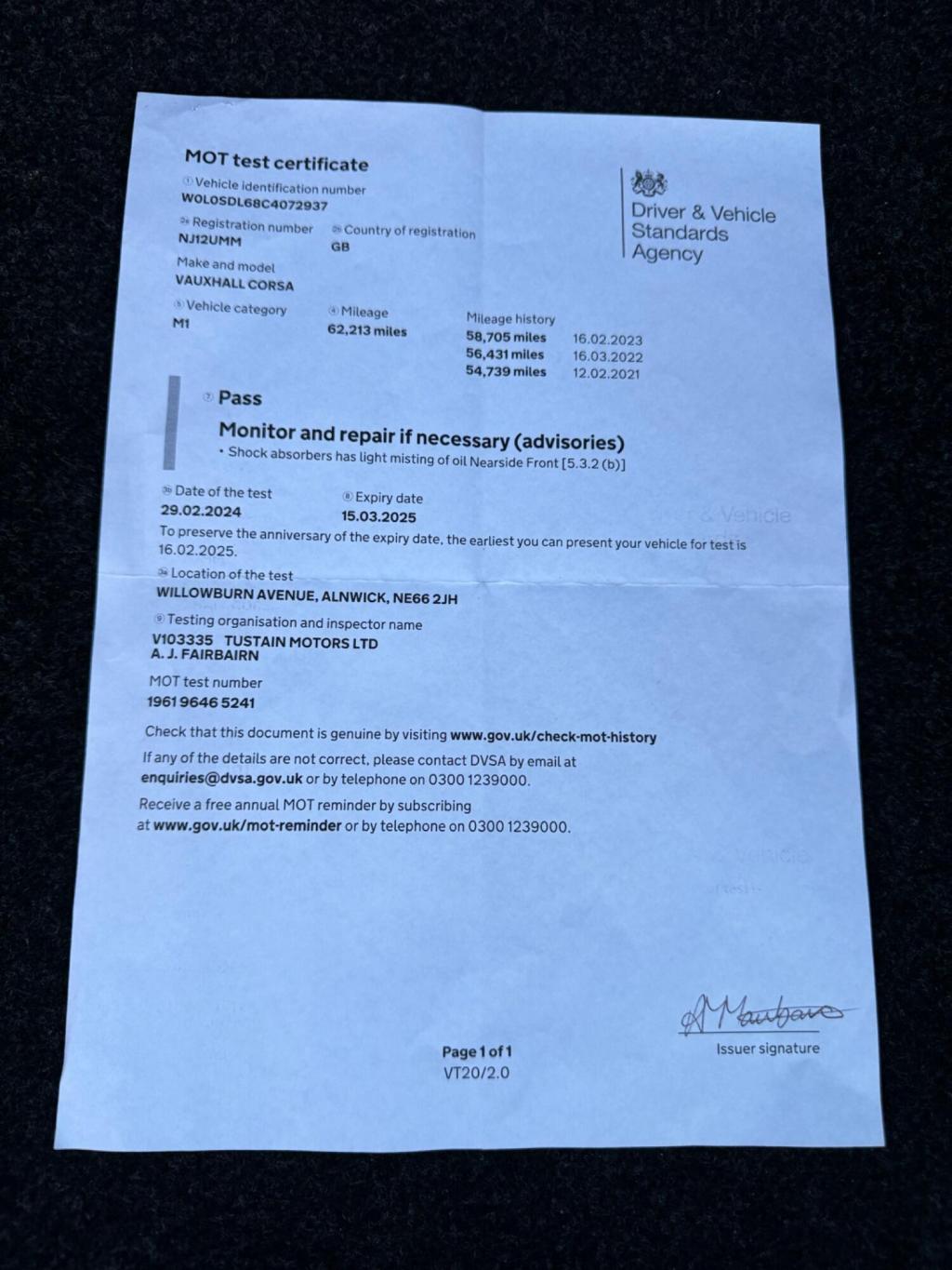 VAUXHALL CORSA 1.2 16V Excite Euro 5 5dr (A/C) 2012