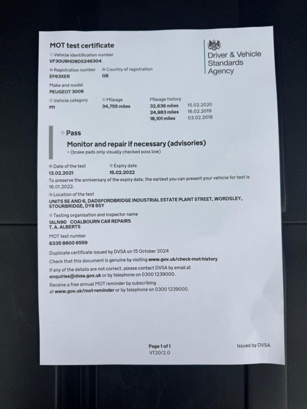 PEUGEOT 3008 1.6 HDi Active Euro 5 5dr 2014