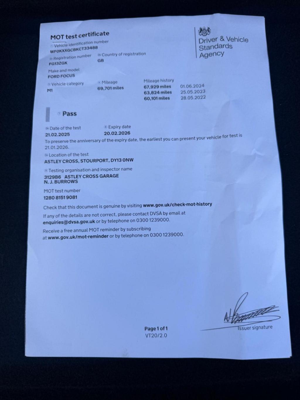 FORD FOCUS 1.0T EcoBoost Zetec Euro 5 (s/s) 5dr 2013