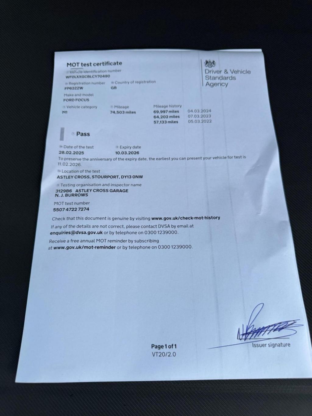 FORD FOCUS 1.0T EcoBoost Titanium Euro 5 (s/s) 5dr 2012