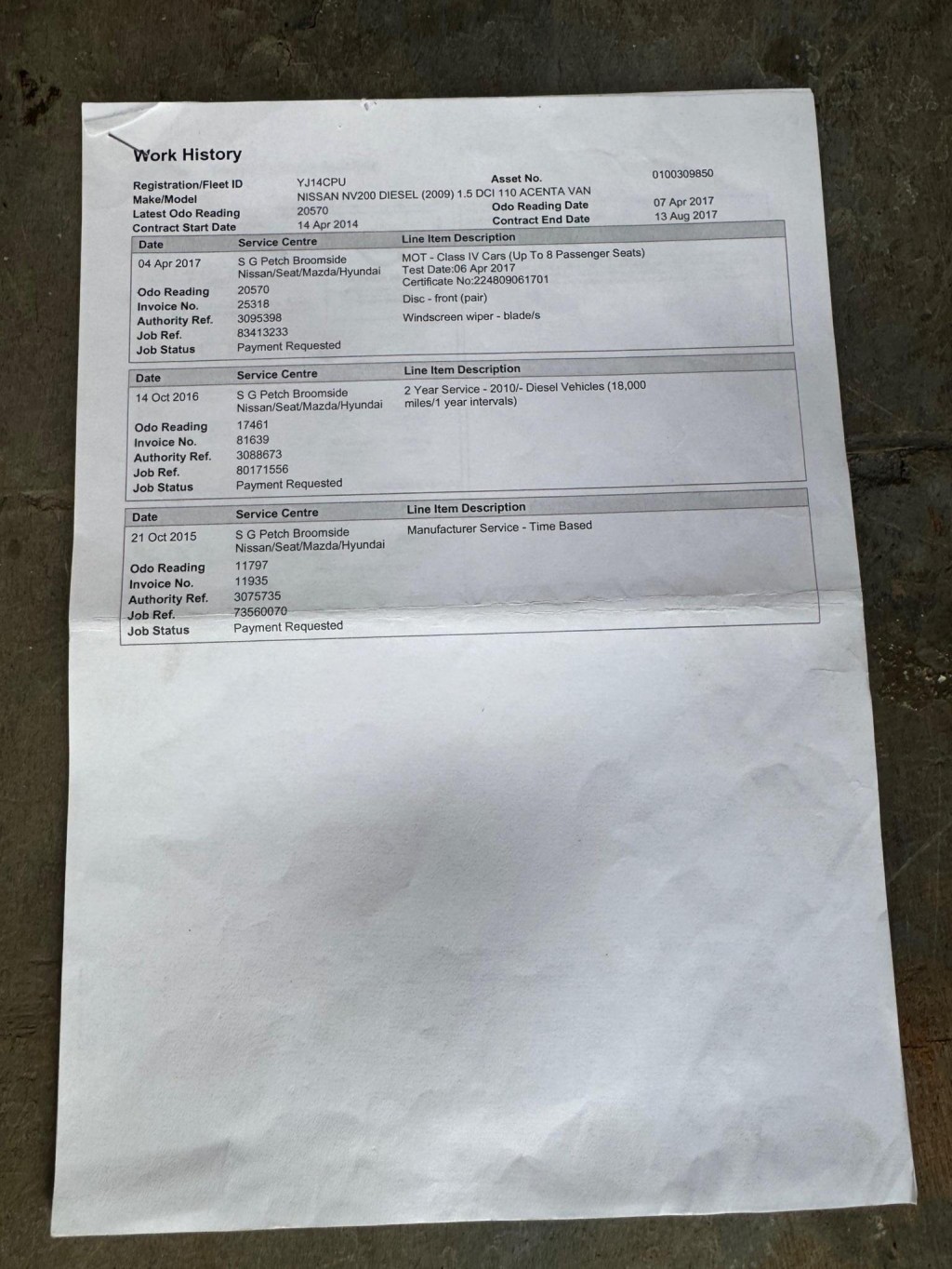 NISSAN NV200 1.5 dCi Acenta SWB Euro 5 6dr 2014