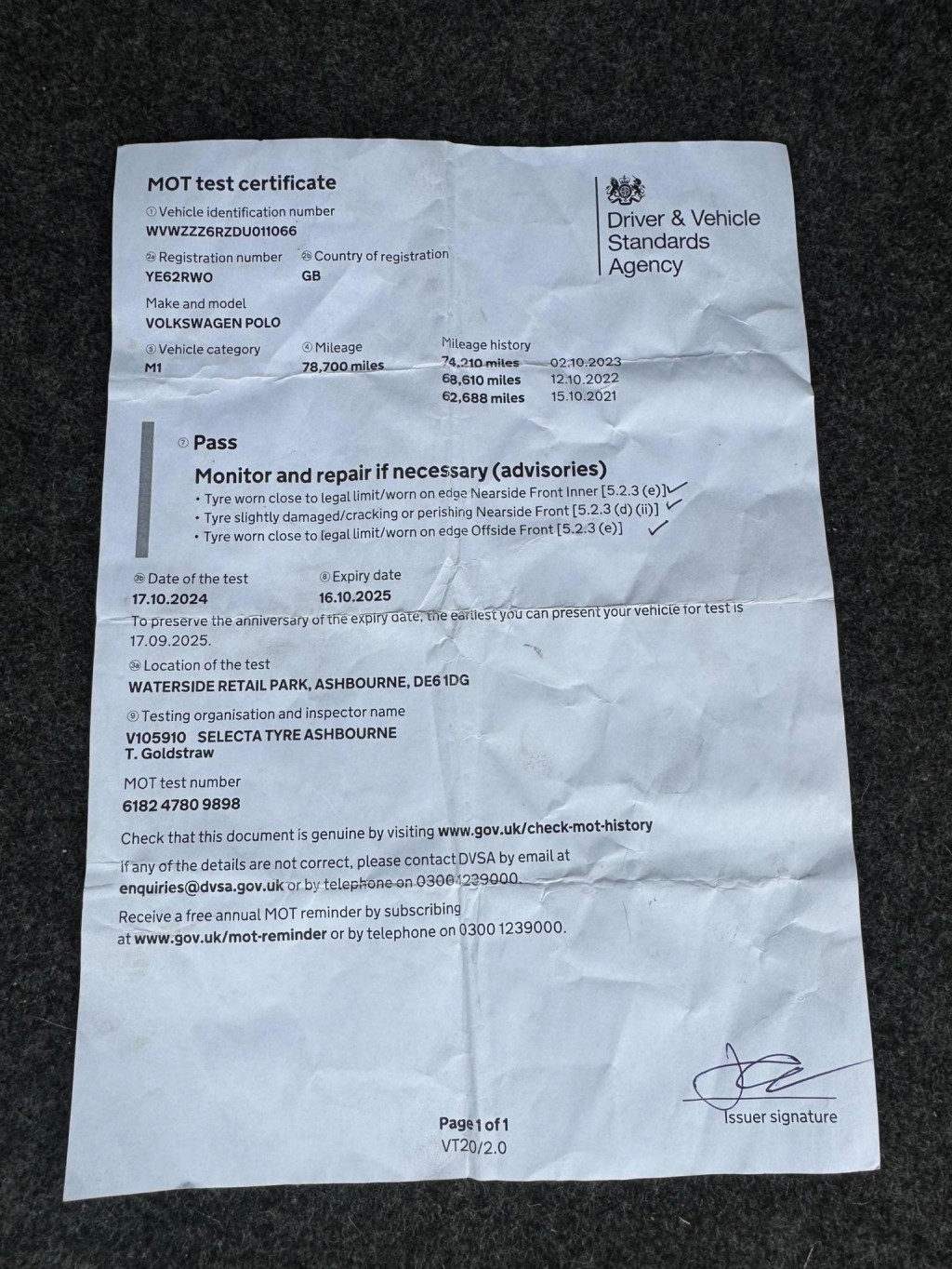 VOLKSWAGEN POLO 1.2 Match Euro 5 5dr 2012