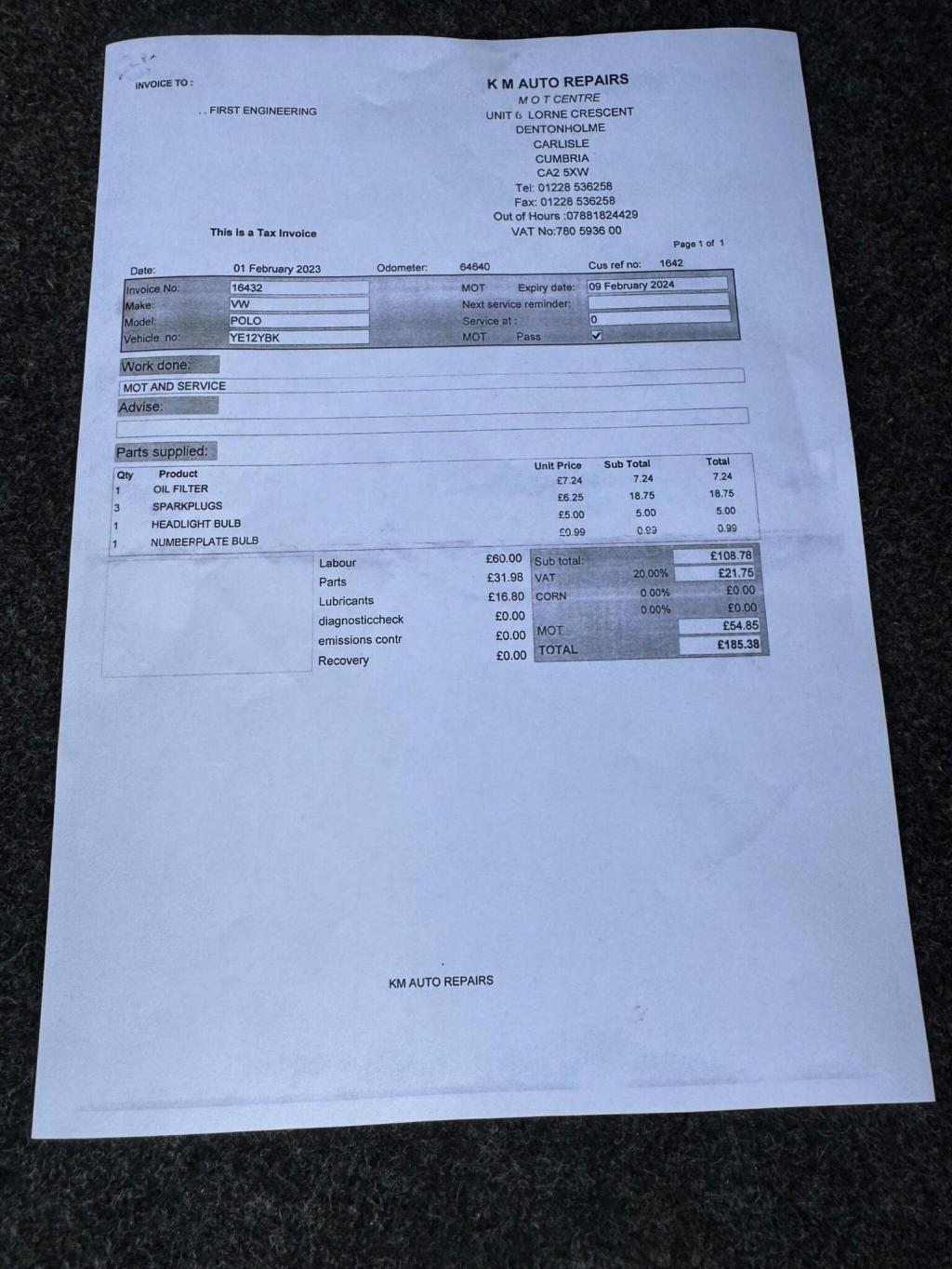 VOLKSWAGEN POLO 1.2 Match Euro 5 5dr 2012