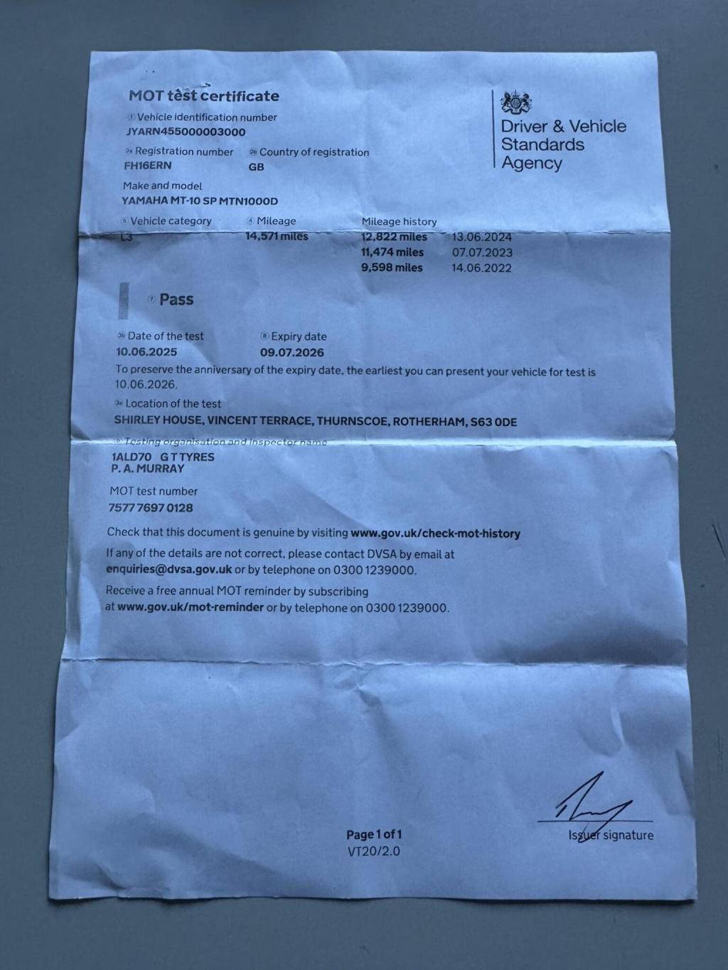 YAMAHA MT-10 1000 Hyper-naked Euro 4 2016