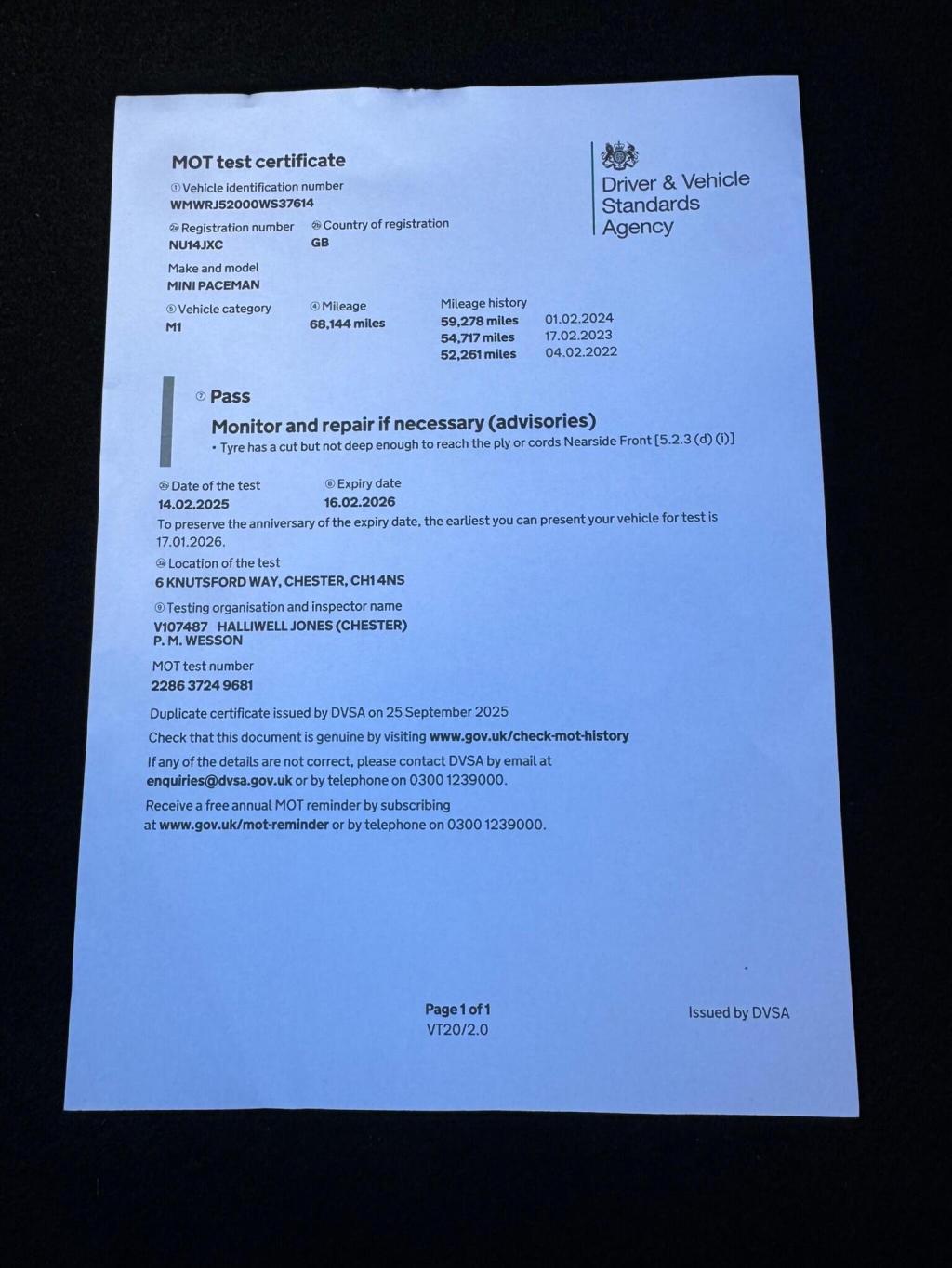 MINI PACEMAN 1.6 Cooper D Euro 5 (s/s) 3dr 2014