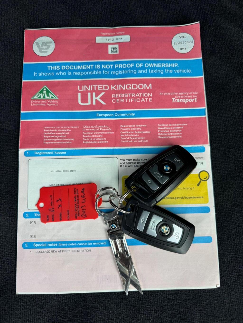 BMW X3 2.0 20d SE xDrive Euro 5 (s/s) 5dr 2012