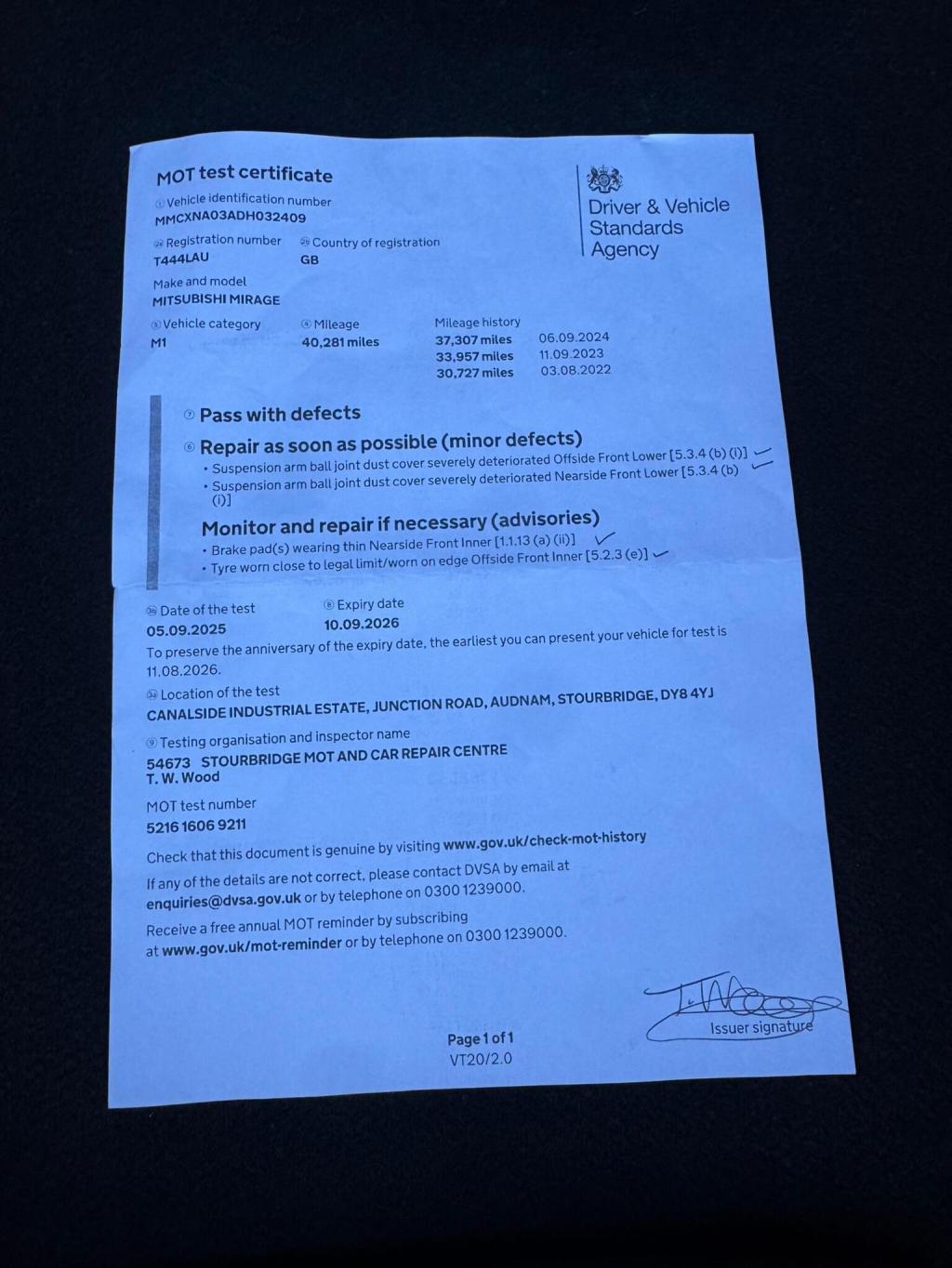 MITSUBISHI MIRAGE 1.2 2 Euro 5 (s/s) 5dr 2015