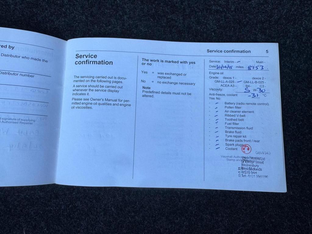 VAUXHALL CORSA 1.2 16V Excite Euro 5 3dr (A/C) 2014